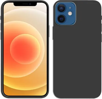 Obrázok produktu pre cofi1453® Silikónové puzdro Basic kompatibilné s iPhone 12 Mini Case TPU Soft Mobile Phone Cover Protection Matt Black