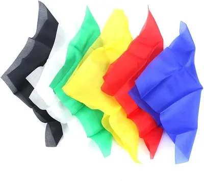 Productafbeelding van Magische zijden sjaals trucs 15 cm/5,9 - Set van 6 - Inch zijde verschijnt verdwijnende magische accessoires