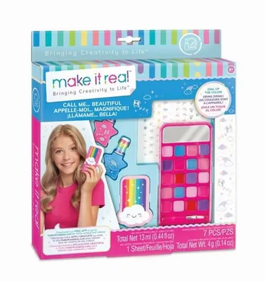 Produktbild von Beautyset mit Lipgloss-Palette, 2 Nagellacken, Nagelfeile und Nageltattoos