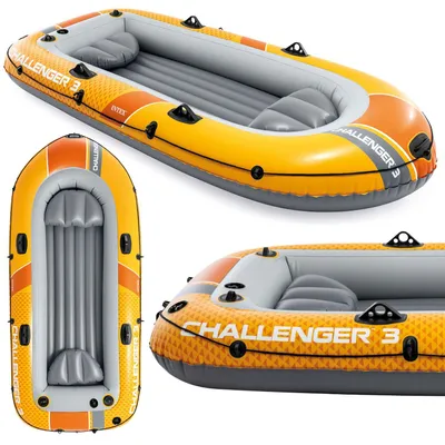 Obrázek produktu pro Rybářský člun Challenger pro 3 osoby, 320 kg, 295 x 137 x 43 cm, pumpa na pádla, INTEX 66313