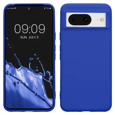 Produktbild von kwmobile Handyhülle für Google Pixel 8 Hülle - TPU Case - Kabelloses Laden - Schutzhülle Cover in Baltik Blau