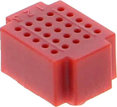 Produktbild von Miniatur Breadboard mit 25 Steckplätzen - div. Farben : Rot Farbe: Rot