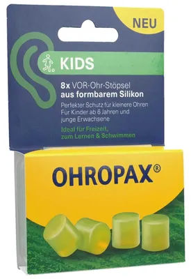 Produktbild von OHROPAX Kids Silikon Vor-Ohr Stöpsel 8St PZN 19412716