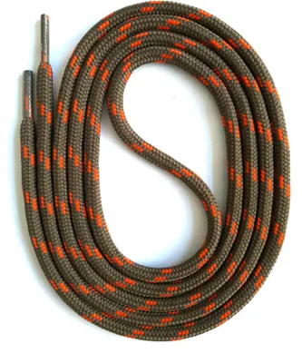 Produktbild von SNORS Sicherheitssenkel rund - SCHLAMM / ORANGE - 5mm - 120cm