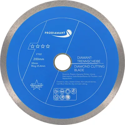 Obrázok produktu pre PRODIAMANT Diamantový rezací kotúč 200 mm dlaždice, jemný porcelán Premium Rondo F702