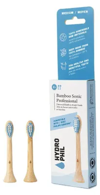 Produktbild von Hydrophil Sonicare Bambus-Aufsteckbürsten, Medium Soft (2 Stück)