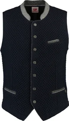 Produktbild von Spieth & Wensky WISAM Herren Trachtenweste Wollweste weste, Größe:56/2XL, Farbe:Dunkelblau