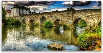 Produktbild von Tulup Leinwand-Bilder 120x60 Wandbild Canvas Kunstdruck See Brücke Architektur