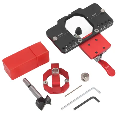 Produktbild von Scharniervorrichtungssatz, Aluminiumlegierung, Schranktür, langweiliges Bohren, Lochstanzer, präzise Verriegelung, Holzbearbeitungsführung, Locator, 3