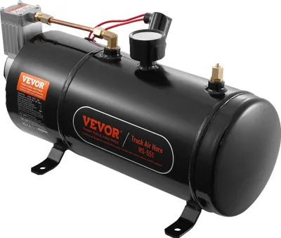 Zdjęcie produktu dla Kompresor powietrza 12 V z zbiornikiem o pojemności 0,8 galona/3 l System kompresora z wbudowaną syreną pneumatyczną