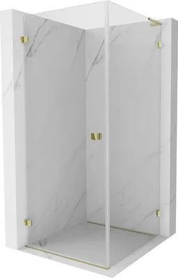 Zdjęcie produktu dla Mexen Lunar-B L kabina prysznicowa uchylna lewa 100 x 100 cm, transparent, złota - 832L-100-100-50-00-L