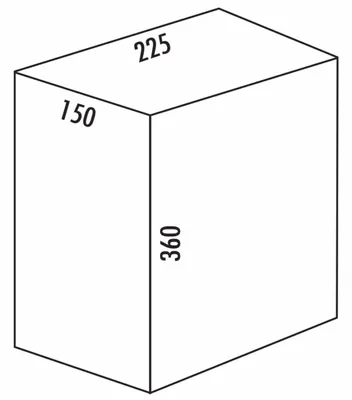 A 3D diagram of a rectangular prism with dimensions labeled.