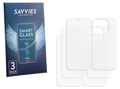 Produktbild von 3x Savvies Schutzglas Folie für Xiaomi 17T (Display+Rückseite) 9H Panzer Schutzfolie Glas Displayschutz klar transparent