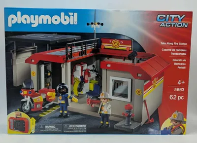 Image de PLAYMOBIL 5663 City Action Poste de pompiers à emporter