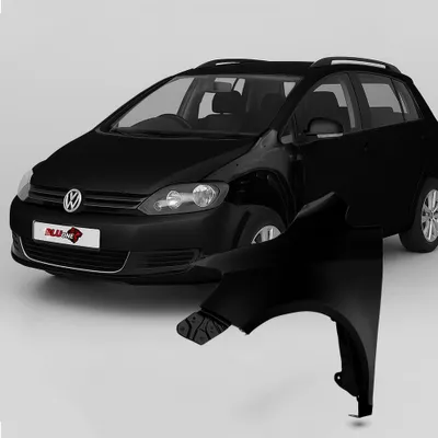 Productafbeelding van BLU Spatbord geschikt voor Volkswagen Golf V+ / Golf 5 PLUS LC9Z Links Zwart BlackMagic | 2005-2009 | Voorzijde | Gelakt | Montageklaar