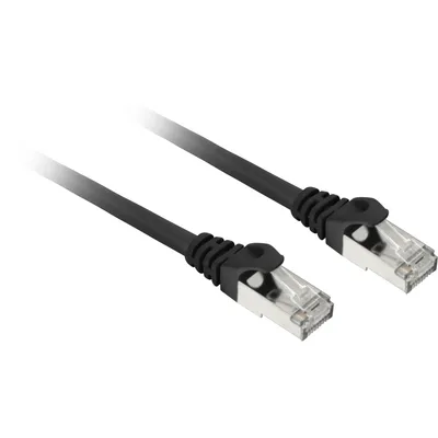 Produktbild von Patchkabel SFTP, RJ-45, mit Cat.7a Rohkabel (schwarz, 10 Meter)