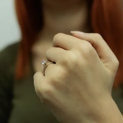 Produktbild von 0,26 Carat Diamant Solitär Ring Antragsring 14 Karat Weißgold - 50 (15,90 mm)