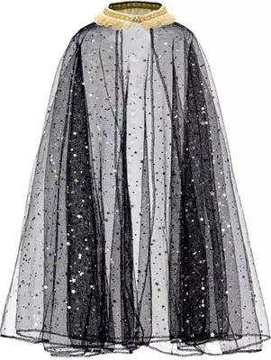 Immagine prodotto di Mantello nero con motivo dorato Costume Halloween dress-up 3-7 anni