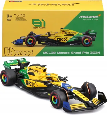 Produktbild von BBURAGO McLaren F1 38 1:43 Piastri 24 Senna, Sportwagen-Modell, Vormontiert, 1:43, McLaren F1, Unisex, Metall, Kunststoff