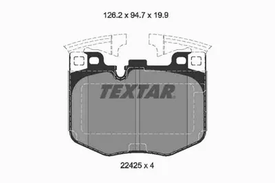 Produktbild von TEXTAR Bremsbeläge Satz Vorne für BMW 3 Touring (G21) 2242501