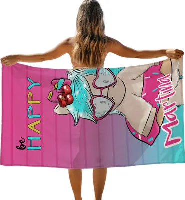 Produktbild von Handtuch, Duschtuch groß, Crazy Einhorn 140x70