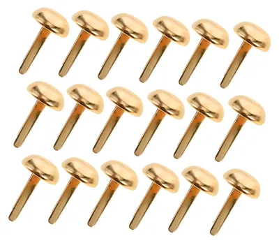Produktbild von 100 Stück Rundkopf Metall Musterbeutelklammern in Gold für Scrapbooking und DIY Projekte