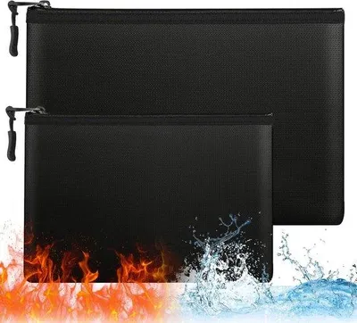 Produktbild von Feuerfeste Tasche - A4/A5 - Feuerfeste Dokumentenhalter - Feuerfeste Aufbewahrungsbeutel - Feuerfeste Geldbeutel - Feuerfeste Etui
