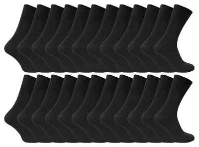 Produktbild von 24 Paar Nicht elastische atmungsaktive Herrensocken aus 100 % Baumwolle