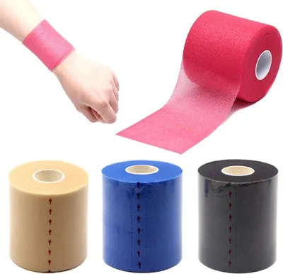 Productafbeelding van Schuimrubberen Onderwrap - Sporttape Bandage - Sportblessures Voorkomen - Ademend Flexibel Materiaal - 4 Rollen - Diverse Kleuren