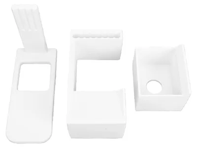 Image de Support pour scanner de cartes à collectionner, en plastique PLA, avec plateau incliné pour scanner rapidement les cartes. Couleur : blanc
