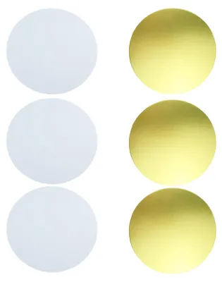 Produktbild von Cake Board 6 Stück, Ø 20 cm Tortenplatte Pappe Rund Cakeboard Wiederverwendbar, 2 mm Dick Tortenunterlage, Cake Board Gold&Silber für Transport Kuchen und Torten