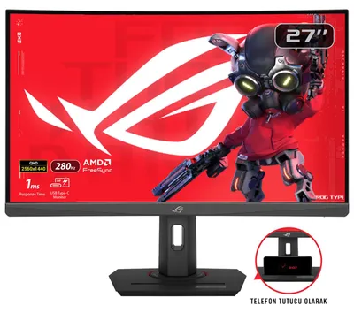 Produktbild von ASUS ROG Strix XG27WCMS, 68,6 cm (27"), 2560 x 1440 Pixel, Quad HD, LCD, 1 ms, Schwarz