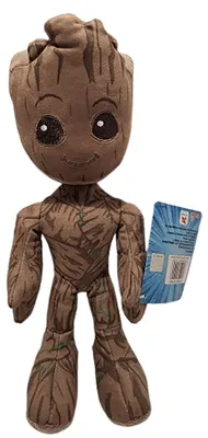 Zdjęcie produktu dla Marvel Strażnicy Galaktyki, Groot – pluszowa figurka, 25 cm, kolekcjonerska, figurka z filmu, miękka, szczegółowo wykonana, idealna do przytulania lub kolekcjonowania