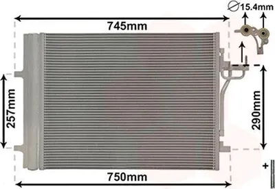 Produktbild von VAN WEZEL 18015717 Kondensator Klimaanlage Klimakondensator für FORD FOCUS III Turnier +Trockner