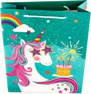 Zdjęcie produktu dla Torebka Prezentowa Jednorożec 26X32Cm Różne Kolory