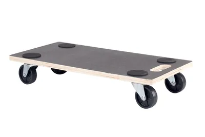 Obrázek produktu pro Walteco Transportní plošina pro měkké podlahy, 580x290mm, černá protiskluzová podložka, nosnost 200 kg,