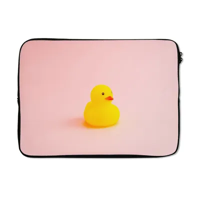 Produktbild von MuchoWow® Laptop Hülle 14 ZollGummi-Ente - Rosa Laptoptasche - Laptoptasche - Stoßsicher - Schutzhaube