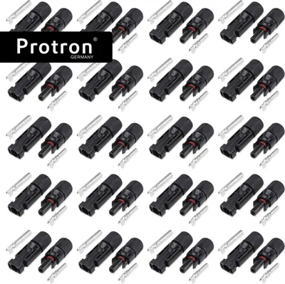 Produktbild von 20x Paar Solarstecker Steckverbinder Buchse Kupplung für MC4 von 2,5mm² bis 6mm²