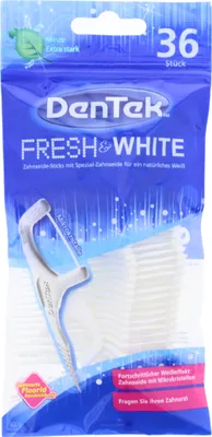 Immagine prodotto di DenTek Fresh & White filo interdentale in stick 36 pezzi con microcristalli al gusto di menta