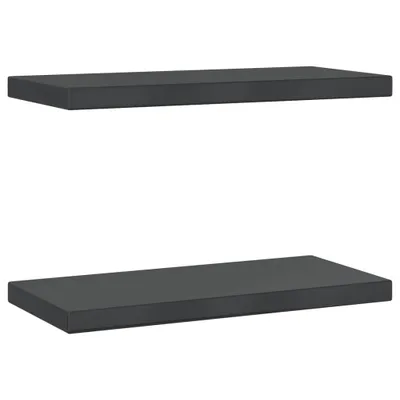 Immagine prodotto di Mensole a Muro 2 pz 50x23,5 cm Nero in Acciaio Inossidabile