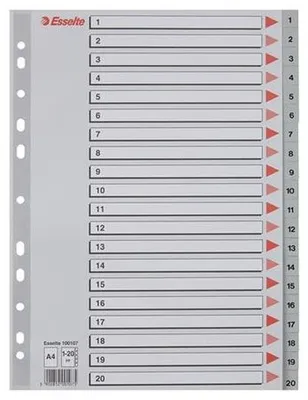 Obrázok produktu pre Esselte 100107, Číselný zápisník, Polyvinylchlorid (PVC), A4, 225 mm, 3 mm