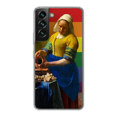 Produktbild von MuchoWow® Handyhülle Schutzhülle Hülle für Samsung Galaxy S22 Milchmädchen - Stolz - Vermeer Silikon Softcase Handy Hülle - Mobiltelefonhülle