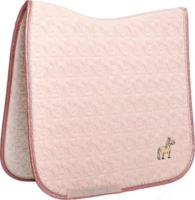 Produktbild von Kentucky Horsewear Saddle Pad Unicorn Head Glitter Dressage, Farbe:Soft Rose, Größe:Full
