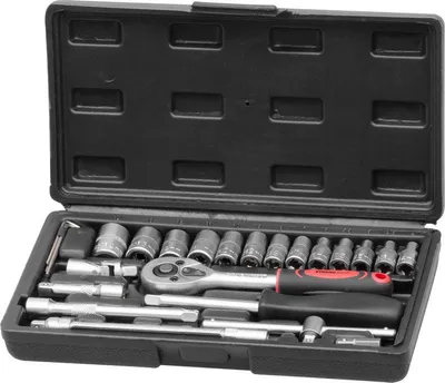 Immagine prodotto di Set di attrezzi Strend Pro, 25 pezzi, bussole, cricchetto da 1/4", in valigetta
