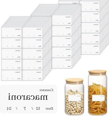 Image de Lot d'étiquettes adhésives blanches 38 x 19 mm, 1 200 pièces