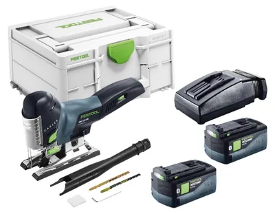 Image de Scie sauteuse pendulaire sans fil Festool PSC 420 EB-Basic 18 V 120 mm Brushless + 2 batteries 5,0 Ah + chargeur + Systainer