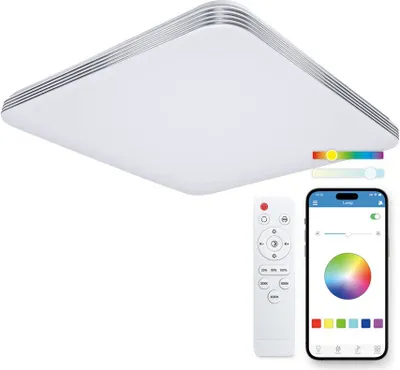 Produktbild von Ksix BXPLAFLED04, Intelligentes Panel, WLAN, Weiß, Kaltweiße, Multi, Warmweiß, 3000 K, 6500 K