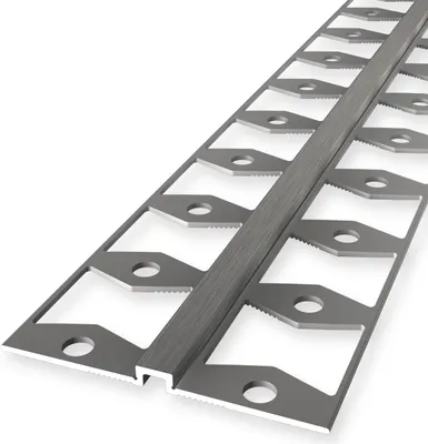 Produktbild von Wandprofil 4 x 4 x 2700 mm Einfasshöhe 2 mm Tapetenprofil Aluminium eloxiert Glatt Geschlossen Gestanzt Edelstahl Küberit