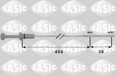 Produktbild von SASIC 1940021 Ölmessstab Ölpeilstab Ölstab passend für PEUGEOT 206 Schrägheck (2A/C) 307 (3A/C) für CITROËN C3 I Schrägheck (FC, FN)