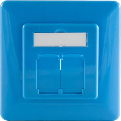 Produktbild von Abdeckrahmen für Netzwerkdosen, blau